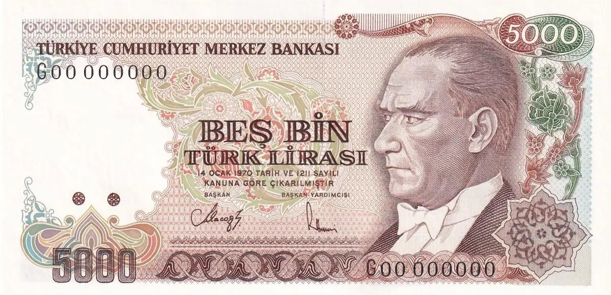 5 Bin Türk Lirası (E7-Tertip IV)